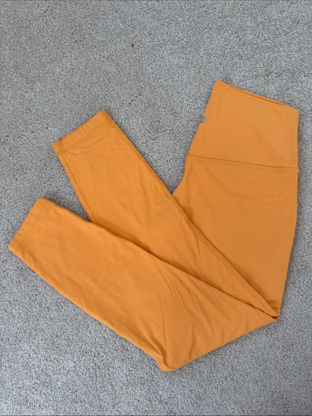 lululemon Align Ribbed High Rise Tights 25” Mango Dream Sz8